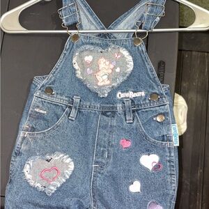 Care Bears Kids Overalls with Heart Patches - Denim Blue